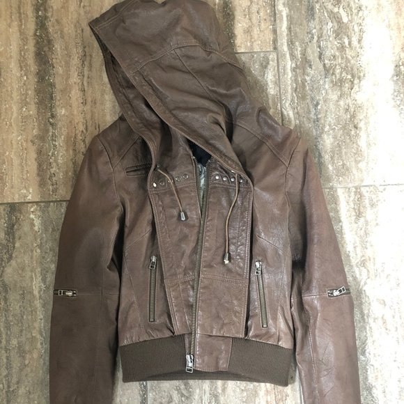 Danier Leather Jacket with Hood - Picture 2 of 8
